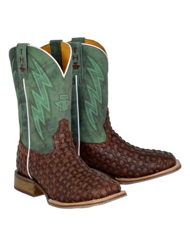 Tin Haul Men's Tangled Western Boot Broad Square Toe Brown 11.5 D(M) US2