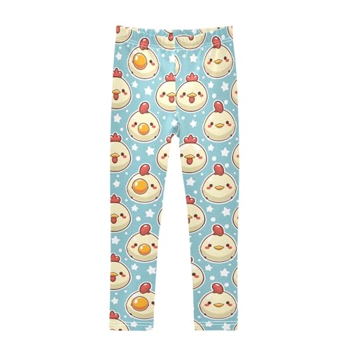 Cute Chicken Face Z Girls Leggings Athletic Pants Tights Stretch Bottom