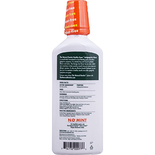 The Natural Dentist Healthy Gums Mouth Wash, Orange Zest, 16.9 Ounce Bottle (Pack of 3)