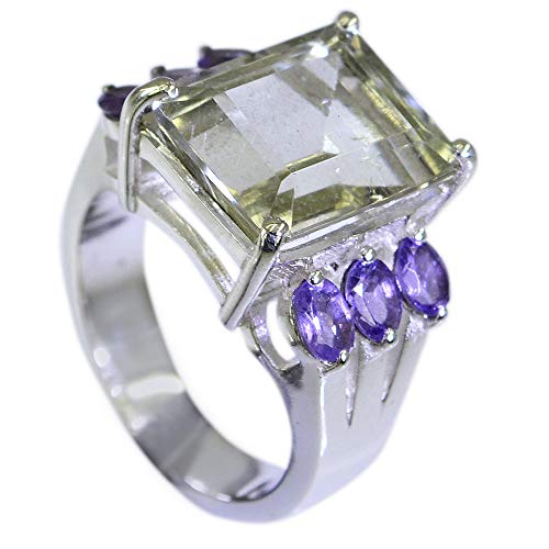 Bague de promesse améthyste verte : le cadeau romantique idéal en argent pour femme