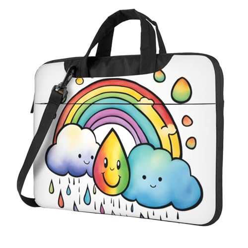 Maletín para computadora de 15.6" Rainbow Clouds para la universidad y oficina