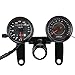 DAUERHAFT Universal Motorcycle Odometer Speedometer, Digital LED Odometer and Tachometer, Retro Modified Instrument Accessory for Car Tractors Trucks Motorcycles Boats Yachts
