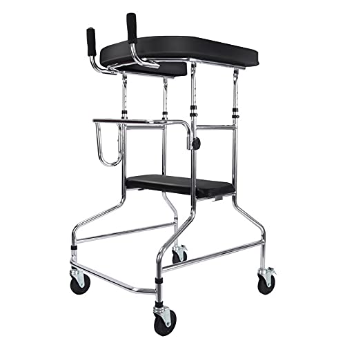 Buy Medical Equipment with Sitting Plate Walker, 4 Wheeled Commode