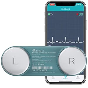 Livenpace Wearable Heart Monitoring Device | Bluetooth Heart Health Monitor for Heart Rhythm Waveform, for Use at Home…