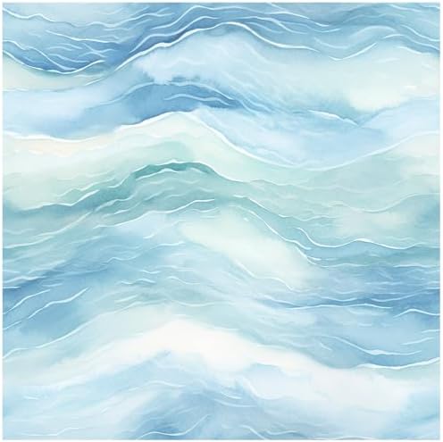 HAOKHOME Peel and Stick Wallpaper Wave Wall Paper Coastal Removab...