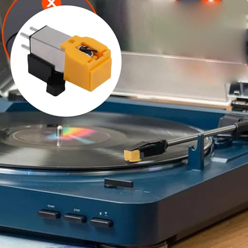 Cartucho de tocadiscos AT3600 de 1/2 pulgada con lápiz óptico cónico amarillo 3