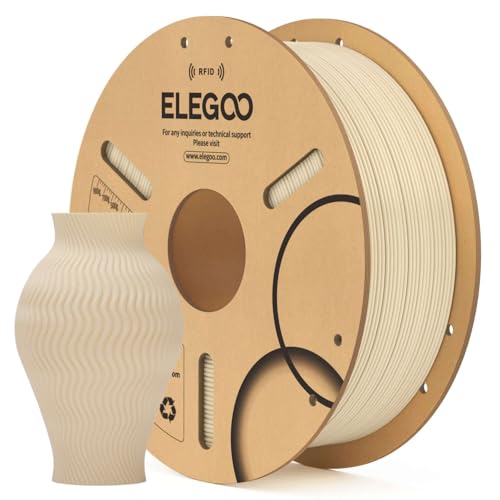 ELEGOO PLA 3D Printer Filament 1.75mm Black 1KG, RFID PLA Filament