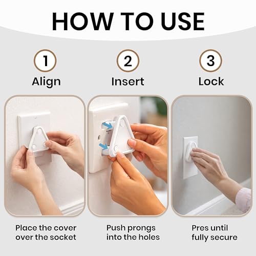 Image of Storite 10-Piece Baby Proof Socket Plug Covers & Switch Board Cover | Kids Safety, Electric Socket Protector, Child-Safe Dummy Plug Guards, Baby Safety Products for Home, White