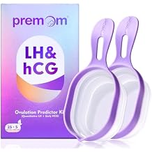 Premom Quantitative Ovulation & Pregnancy Test Kit 25 LH Strips + 5 HCG Strips + 2 Reusable Urine Cups