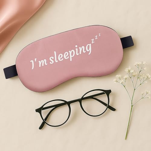 Image of Jenna Cotton Print Cute Sleeping Eye Shade Mask Cover For Insomnia, Meditation, Puffy Eyes And Dark Circles (Sleeping Pink)