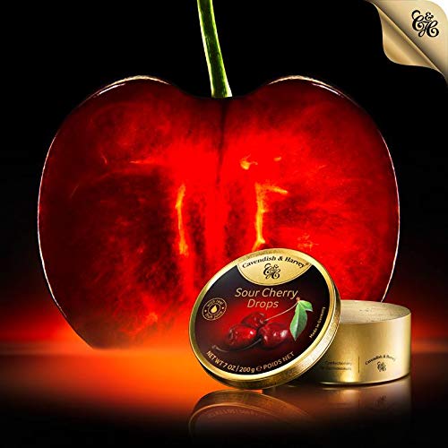 Cavendish and Harvey Sour Cherry Drops, Made with Real Fruit Juice, 7 Ounces (Pack of 3)