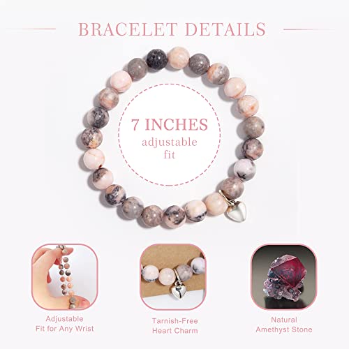 Get Well Soon Gifts for Women,Natural Stone Healing Bracelet, Inspirational Gifts for Women Teen Girls4