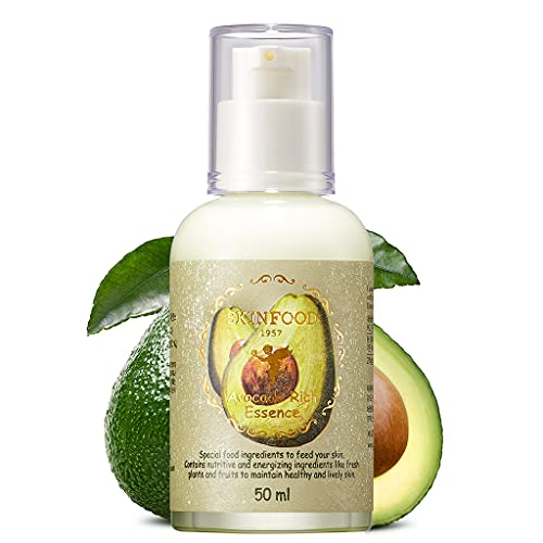 avocado face cream - SKINFOOD Premium Avocado Rich Essence 1.69 fl. oz. (50ml) - 25% Avocado Extract, Avocado Oil, & Essential Oils - Nourishing & Hydrating Facial Essence - Facial Rich Essence Cream - Face Essence Cream