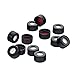 Chemglass CV-3841-0010, Black Bonded Closure for Mass Spec ILT LC-Clean, PTFE/Silicone, GPI 10-425, Pack of 100