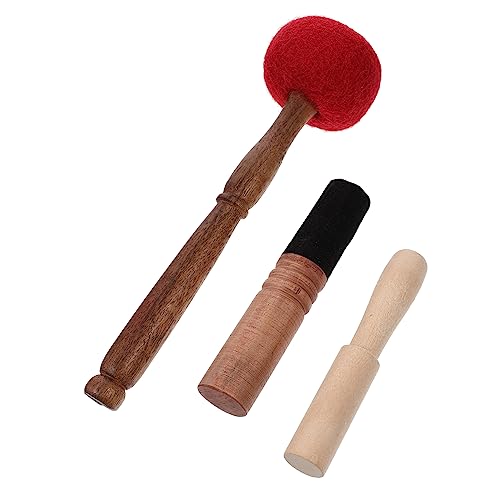BESPORTBLE 3Pcs Wooden Mallet for Singing Bowl Accessories Sound Bowl Stick Bowl Rod Durable Easy to Grip present for Music Lovers