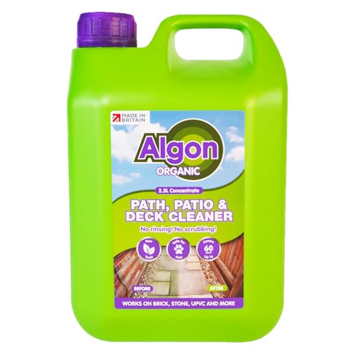 Organic Path and Patio Cleaner Concentrate 2.5L Natural Eco-Friendly Outdoor Cleaner Removes Algae Moss & Dirt from Paths and Patios