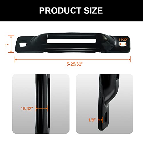lifgarfe 10pcs E-Track Single Slot E-Track Single Strap Tie Down Anchor for Trailers，Pickups, Vans, Trucks Used for Tie Down Cargo