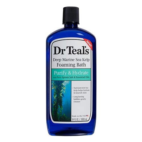 Dr Teal's Sea Kelp Foaming Bath with Epsom Salt, Purify & Hydrate 34 oz (Pack of 3)