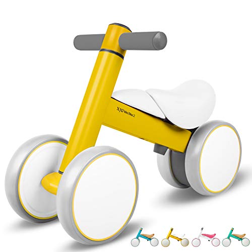 XJD Mini Bike 2 Baby Loopfiets voor 1-3 Jaar Oude Verstelbare Seat Stuur Ride Op Speelgoed Baby Walker Jongens Meisjes Peuters Eerste Fiets Verjaardagscadeau (geel)