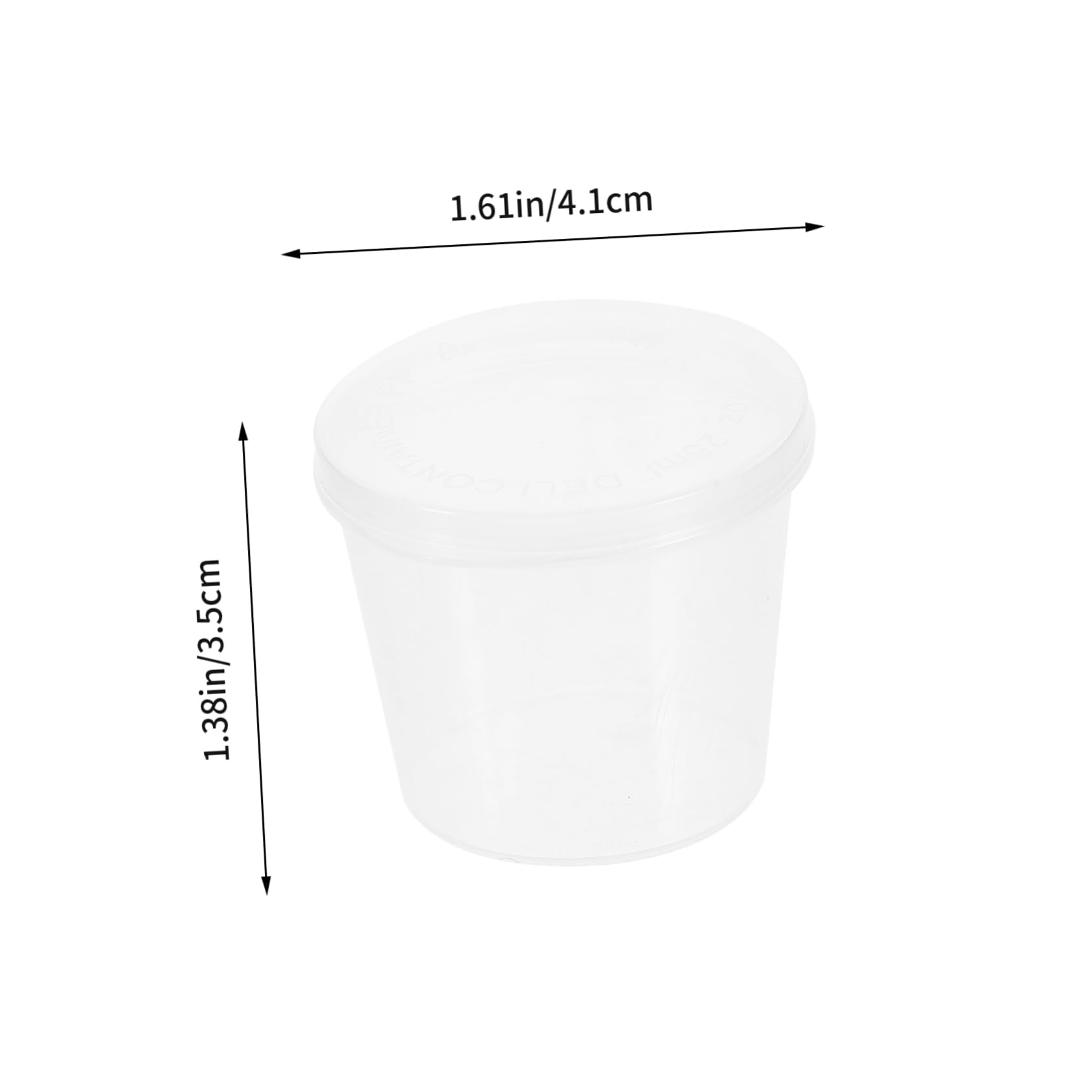 BELLIFFY 100pcs Small Containers Lids Pp Material Sauce Cups Perfect for Takeout Snacks
