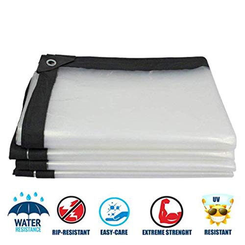 QI-CHE-YI Tarps Peng Cloth Waterproof Curtain Transparent Plastic Meaty House Windproof Outdoor Edging Balcony Waterproof Cloth,1x1m