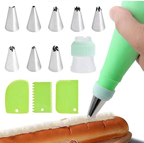 Spritzbeutel Set 11-teilig - Mit Edelstahl-Tüllen & Zubehör