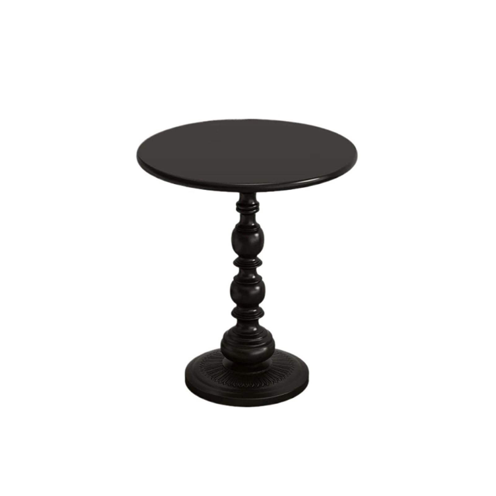Mesa auxiliar negra de 35cm estilo retro chic para sofá y salón 1