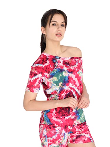 Image of CHKOKKO Women's Polyester Regular Fit Crop Top