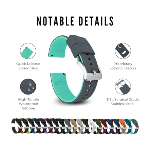 Image of BARTON Elite Silicone Watch Bands - Gold Buckle Quick Release