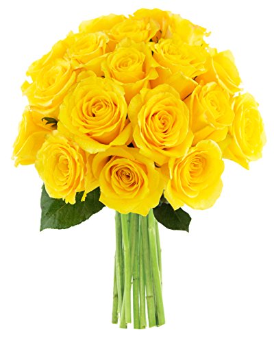KaBloom-18 Yellow Rose Bouquet, Flowers for Valentine, Mother's Day