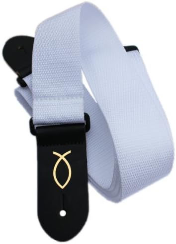 Christian Guitar Strap, White