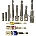 Tonmp 11 Pieces Socket Adapter Impact Set Hex Shank Square Nut Driver Power Drill Bit to 1/4" 3/8" 1/2" Extension Socket Adapter Set for Cordless Drill