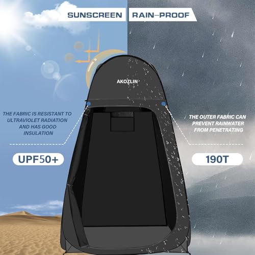 Image of AKOZLIN Portable Pop Up Shower Privacy Shelters Instant Tent Dressing Changing Outdoor Camping Toilet Tent