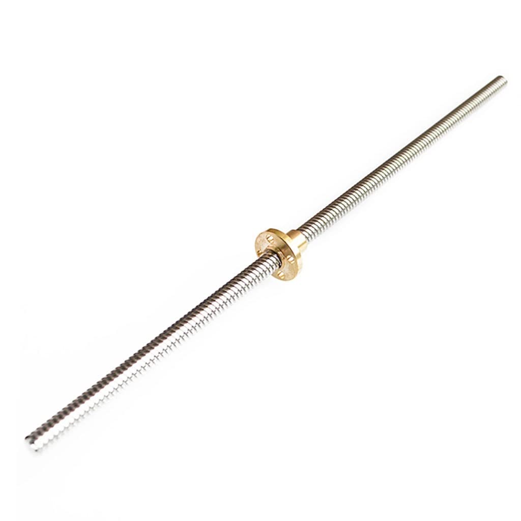 T12 Bleischrankstange, T12 Gewindestange Bleischraube for 3D -Drucker -Trapezschraube Mit Messingmuttern(250mm)