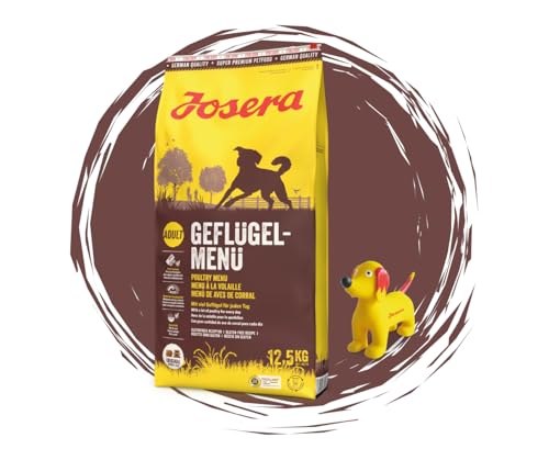 Josera - Hundefutter - Josera Exclusive Geflügelmenü - Trockenfutter - Viel Geflügel & Hautpflegte - 12,5 KG + Goodie Quietsche Seppl