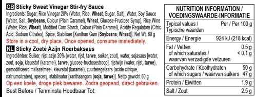 Lee Kum Kee Sticky Sweet Vinegar Stir-Fry Sauce, Sachet, Shanghai Style, Vega...