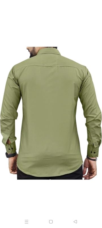 Image of Mens Solid Slim Fit Shirt | Formal Shirts | Men Office Wear | Formal Shirts for Men Office Wear Branded 102-Plain Shirt
