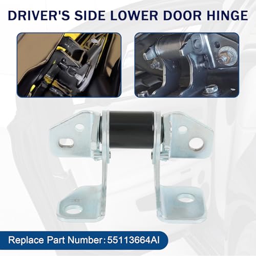 Rimamoka Passenger Side Lower Door Hinge Front & Rear Compatible with 2013-2019 Jeep Grand Cherokee Dodge Durango Charger Chrysler 300 Replace# 55113664AI by Rimamoka - Image 2