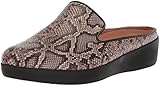 FitFlop Women's Superskate Slip-ON Mule Sneaker, Taupe Snake, 6 M US