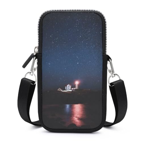 Pochette téléphone portable avec portefeuille intégré et bandoulière Phare de la Nébuleuse