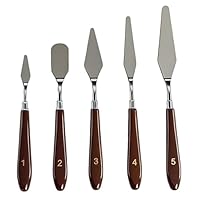 DmDoyy 5 Stück Streichpalette Set, Palette Messer Set, Torten Spachtel Back Set, Für Torte, Backen, Konditorei, Strukturpaste
