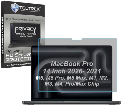 Image of Privacy Anti SPY Screenguard Compatible With MacBook Pro 14 Inch 2026-2021 M5, M5 Pro, M5 Max, M1, M2, M3, M4, Pro /Max Chip Anti Peep Matte Screen Protector Not a Tempered Glass,