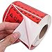 Zerodeko 500pcs 15kg Overweight Warning Shipping Labels Red Background Black Text Adhesive Packaging Stickers Large Sturdy Industrial Packing Tags for Heavy Parcel Handling