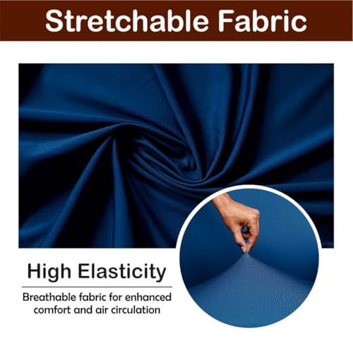 Image of Eleganta Stretch Boss Office Chair Cover Printed Computer Chair Covers with Armrest Cover Universal Removable Spandex Rotating Chair Slipcovers Soft Desk Chair Seat Protector Dark Teal (Pack of 1)