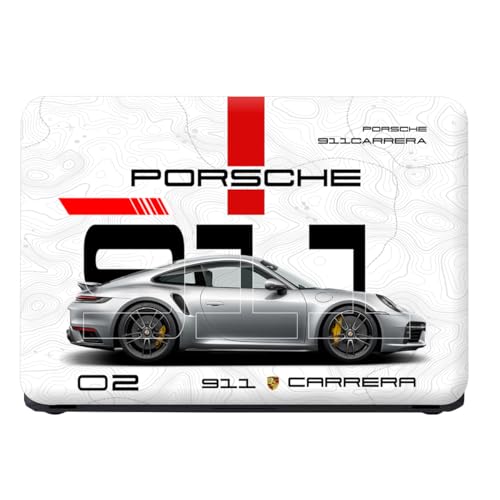 Image of Full Body UV Printed Removable Premium Laptop Skin Upto 15.6 inch Sticker Compatible for Dell /HP /Lenovo /Acer /Asus All Laptop Size Upto 14 to 15.6 Inch - Porsche 911 Carrera Sketch