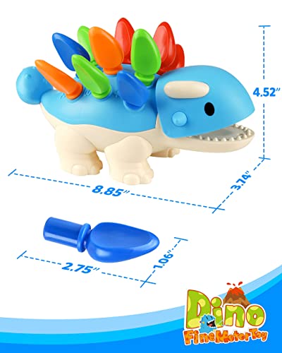 Coogam Dinosaur Fine Motor Skills Toy, Spike The Ankylosaurus Toys 13 Pcs, Sorting Stacking Dino Color Recognition Montessori Educational Gift Game For 2 3 4 Year Toddler #TOP6