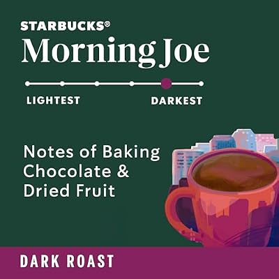 Starbucks Ground Coffee, Dark Roast Hot or Iced Coffee, Morning Joe, Six 12 oz Bags