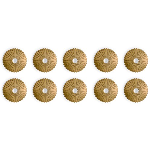 Hardware Philosophy Radial Brass Backplate Washers Hardware 1-1/4" - Set Of 10 #TOP3