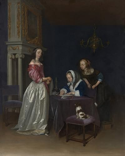 Affiche Mur Art Curiosité de Gerard Ter Borch Graffiti Impression Toile Bureau 60x90cm