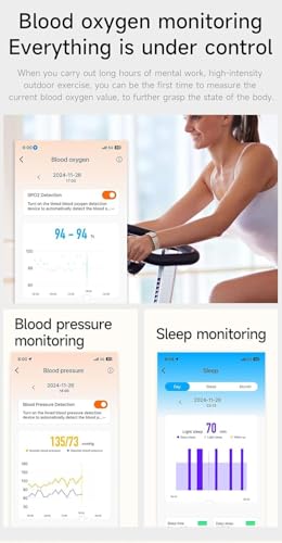 Image of Smart Bracelet for Men Women, Wearable Health Activity Fitness Trackers Sports Monitoring Sleep Tracker with Free APP and 2 Bands (JF21)